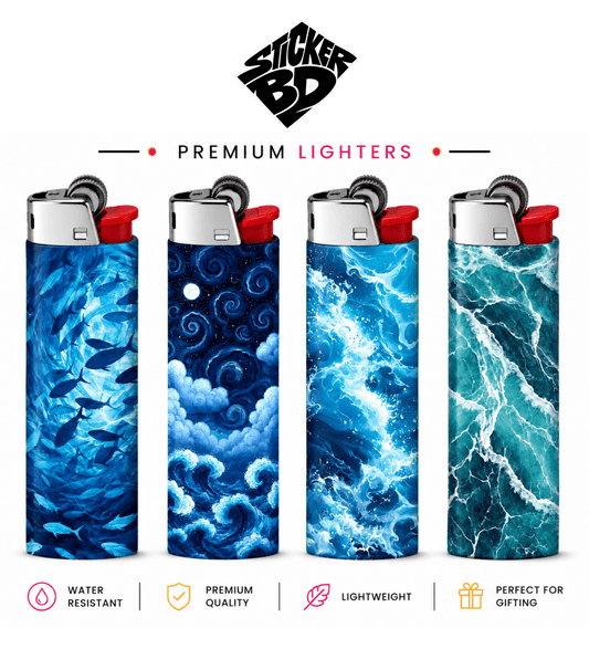 Water Lighter Pack – Bold Aesthetic Pocket Lighter | StickerBD - StickerBD
